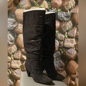INC INTERNATIONAL CONCEPTS Women’s Gerii3 Black Ruched Tall Boots 10.5M